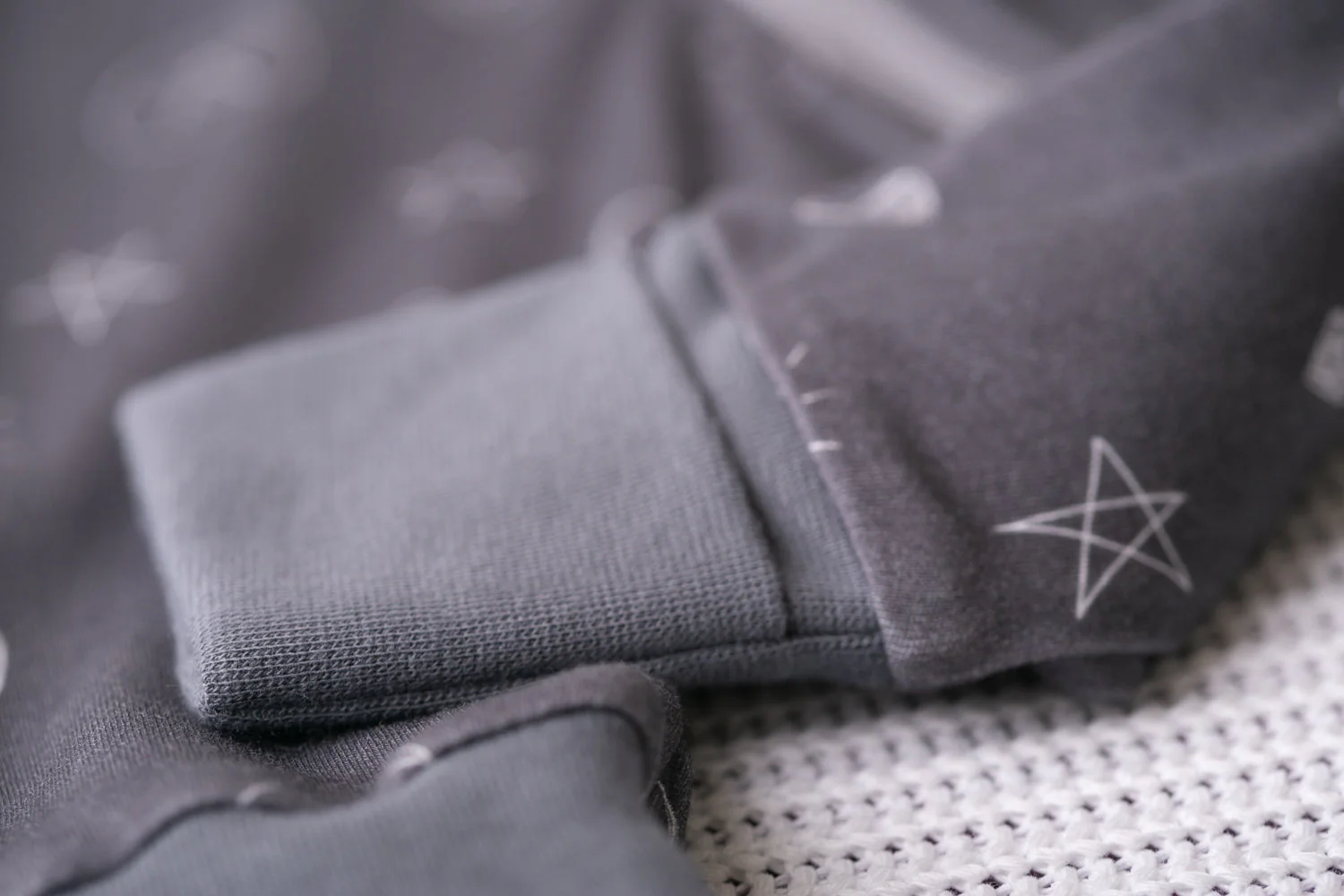 Charcoal doodling organic cotton ZippyBoo suit - Image 5