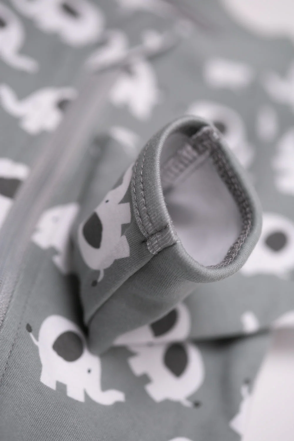 Dark grey Ellie elephant organic cotton ZippyBoo suit - Image 7