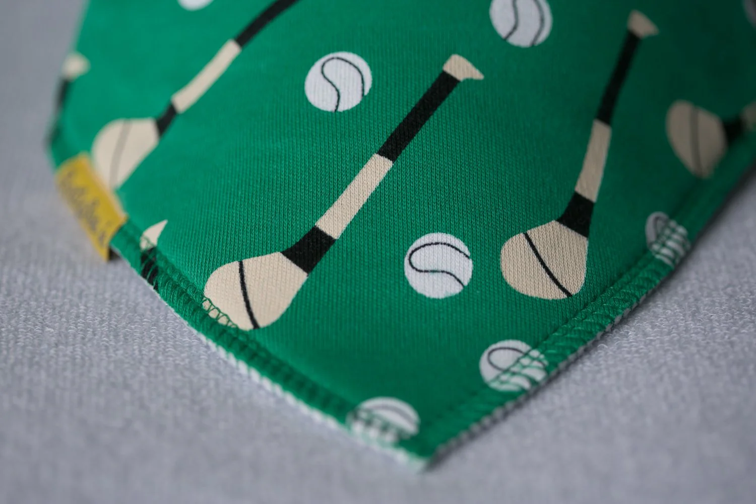 Green GAA mad organic cotton DribbleBoo bandana bib - Image 5
