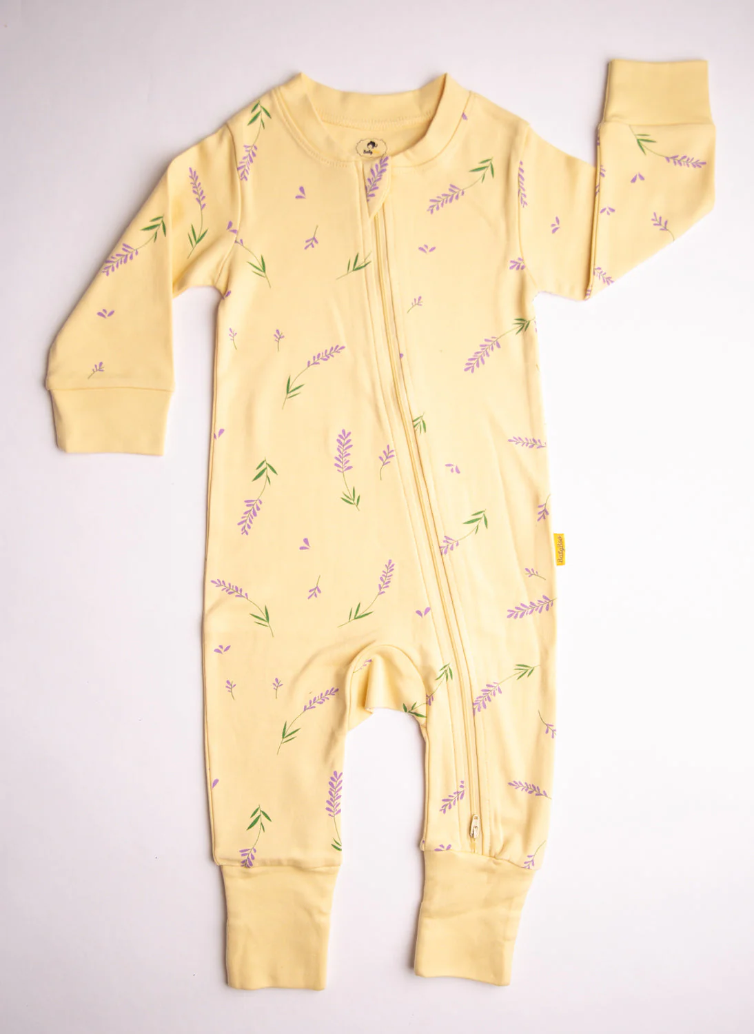 Lemon lavender organic cotton ZippyBoo suit - Image 6