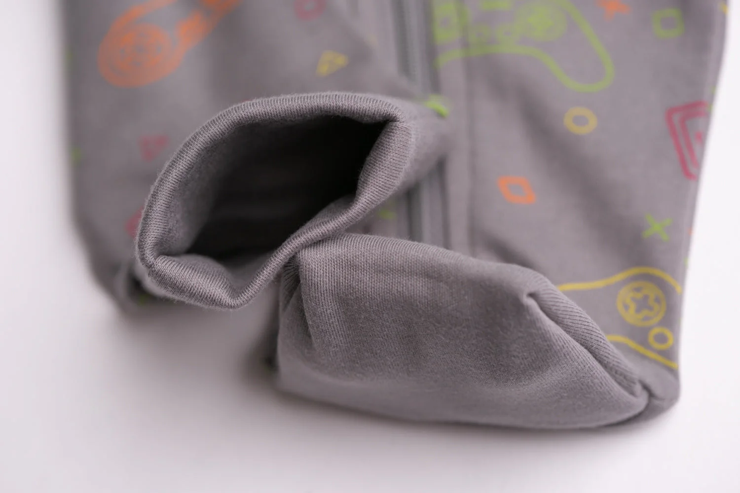 Grey gaming organic cotton ZippyBoo suit - Image 3