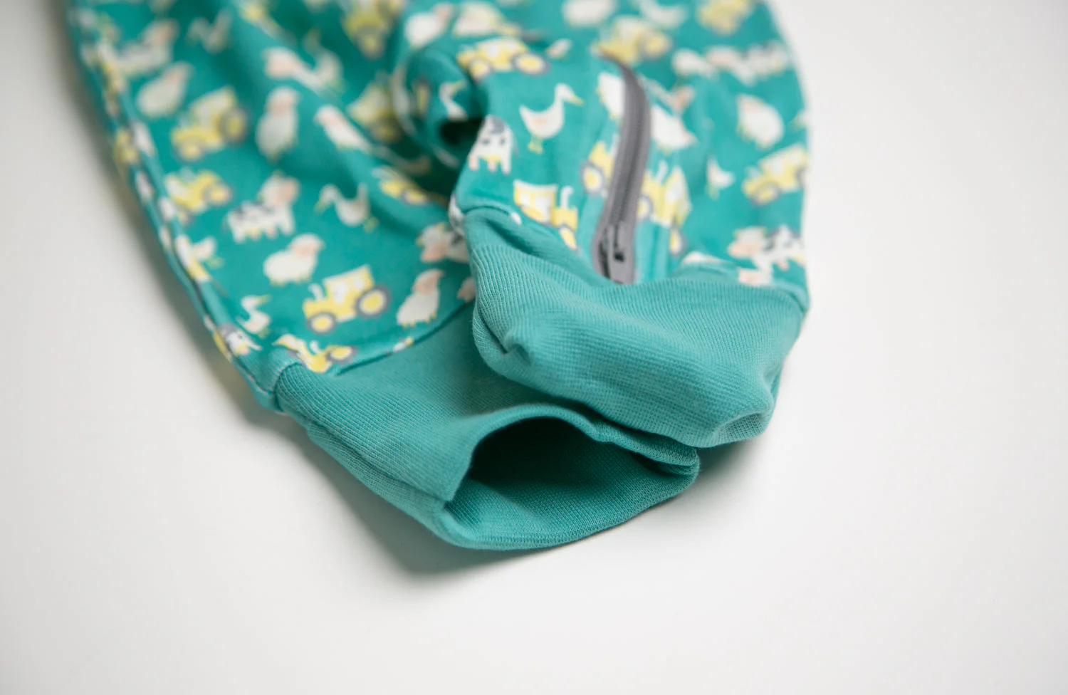 Jade Farmyard organic cotton ZippyBoo suit - Image 5
