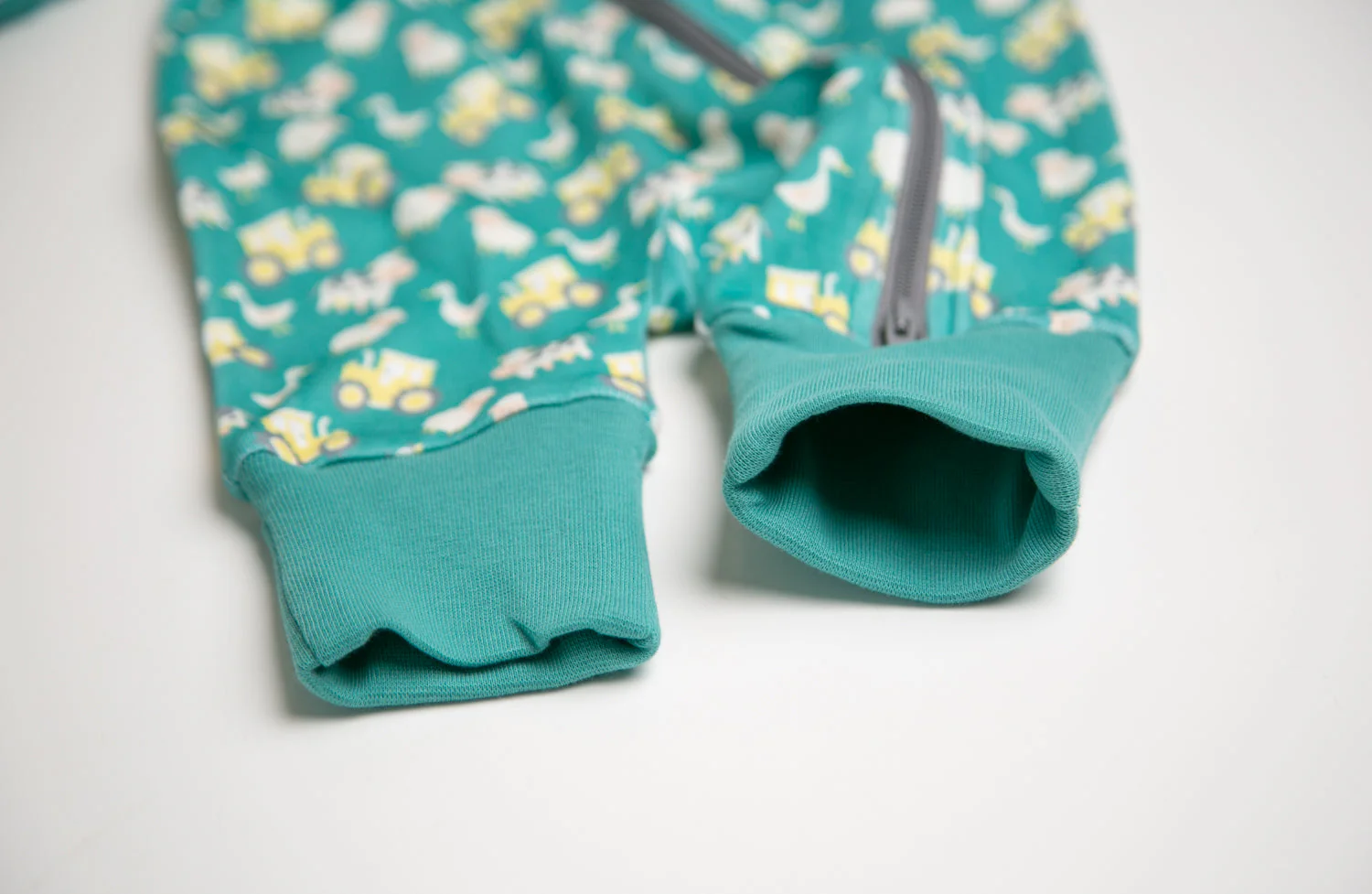 Jade Farmyard organic cotton ZippyBoo suit - Image 6