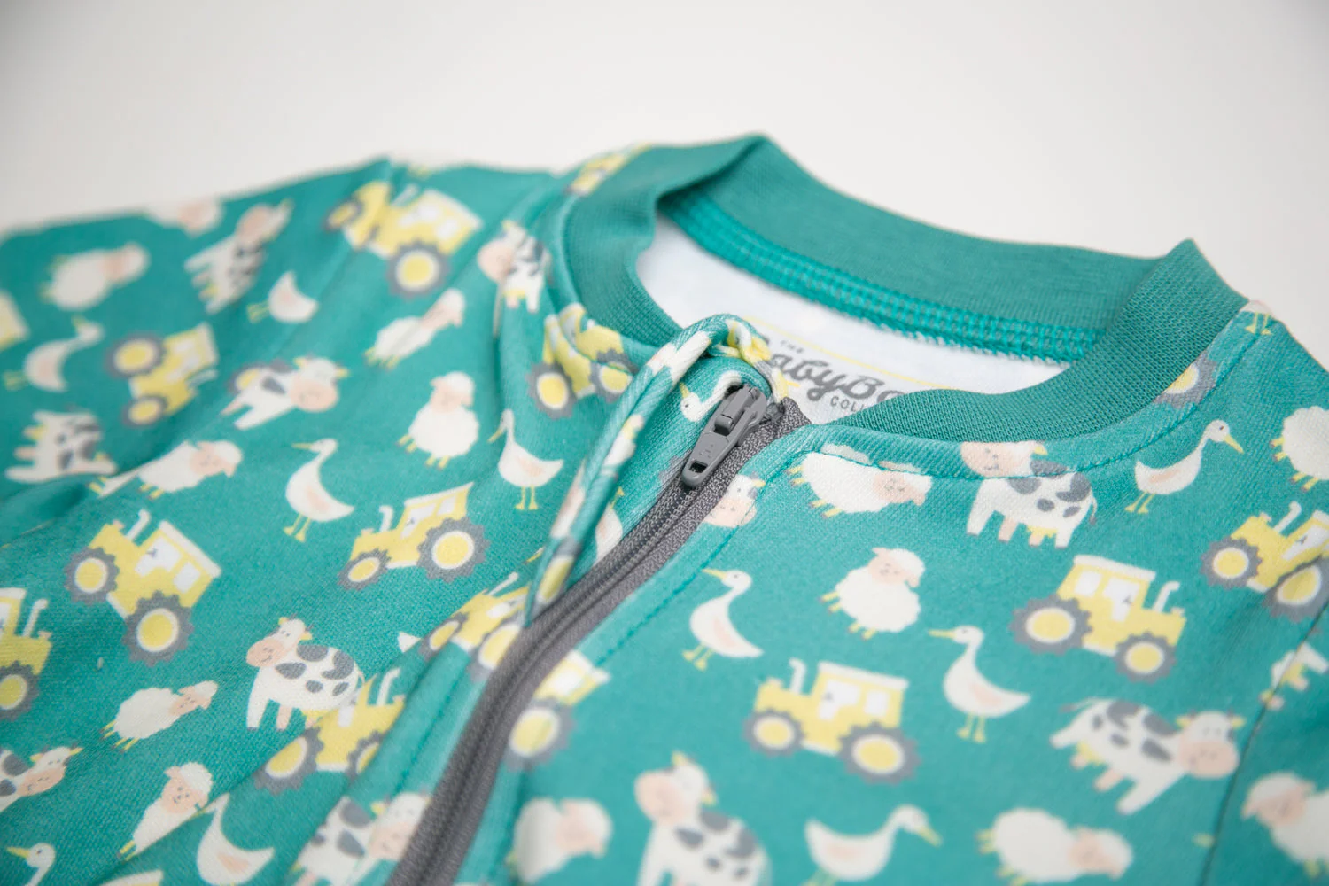 Jade Farmyard organic cotton ZippyBoo suit - Image 7