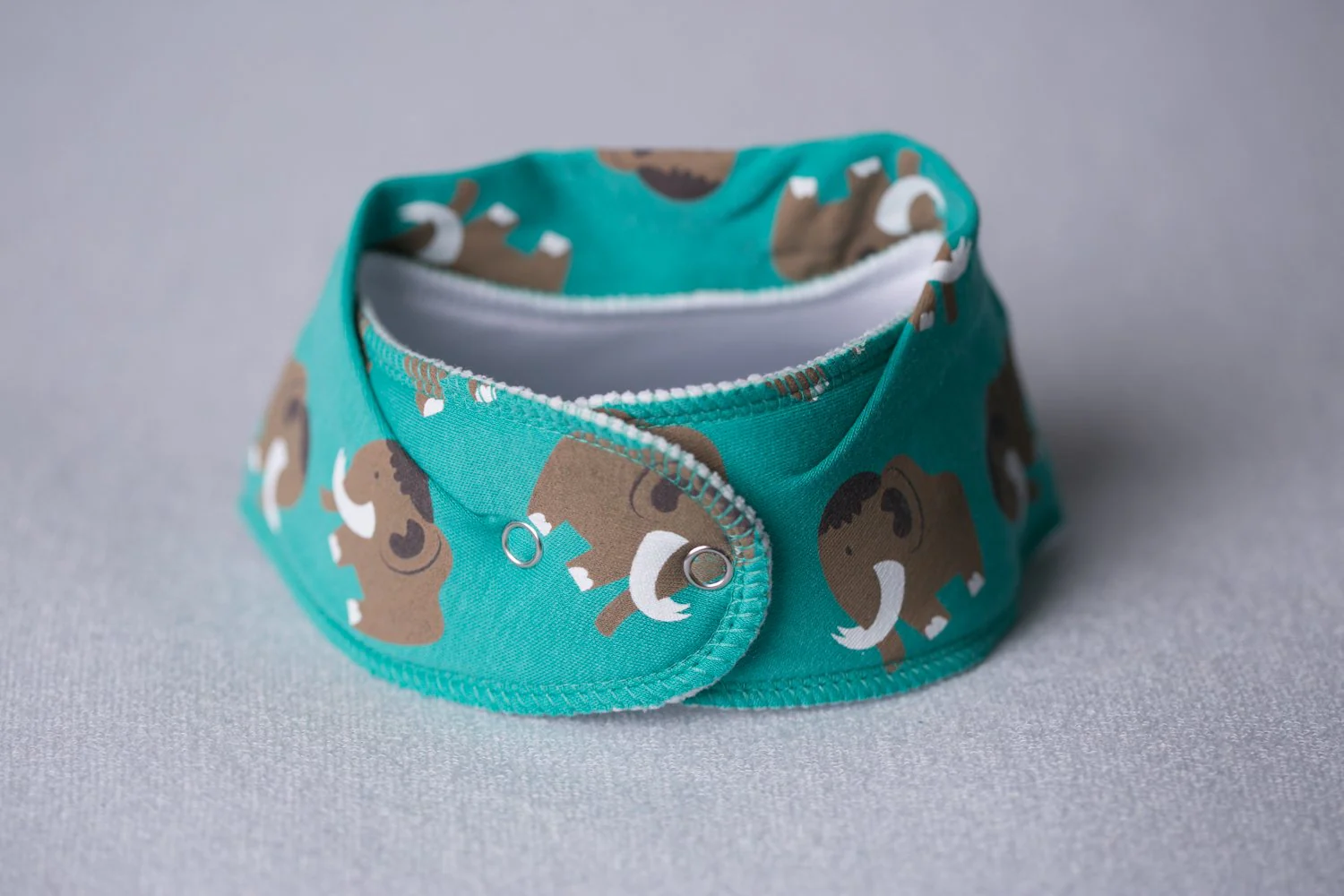 Marty the Mammoth organic cotton DribbleBoo bandana bib - Image 3