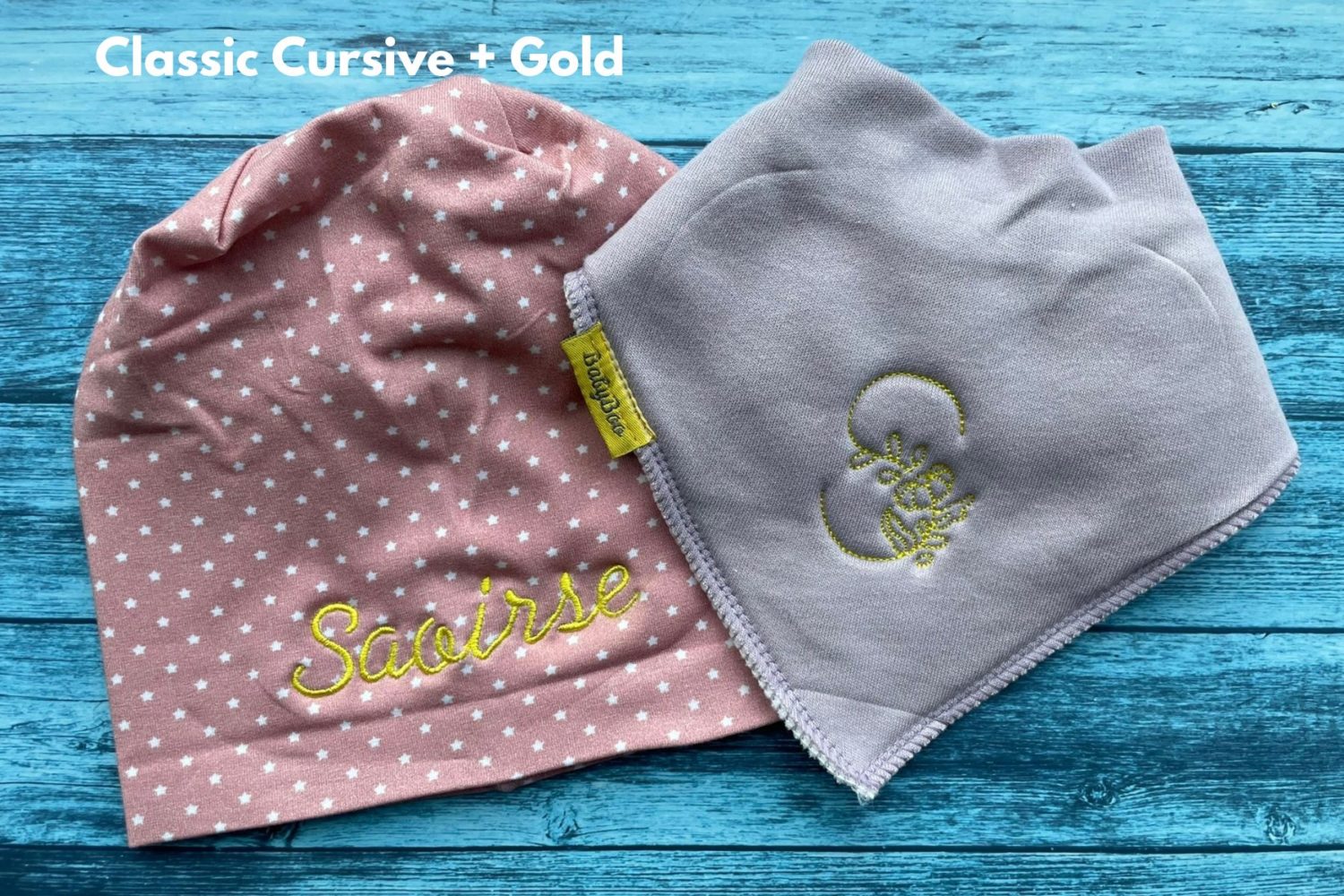 Tiny pink stars organic cotton BooBeanie hat - Image 6