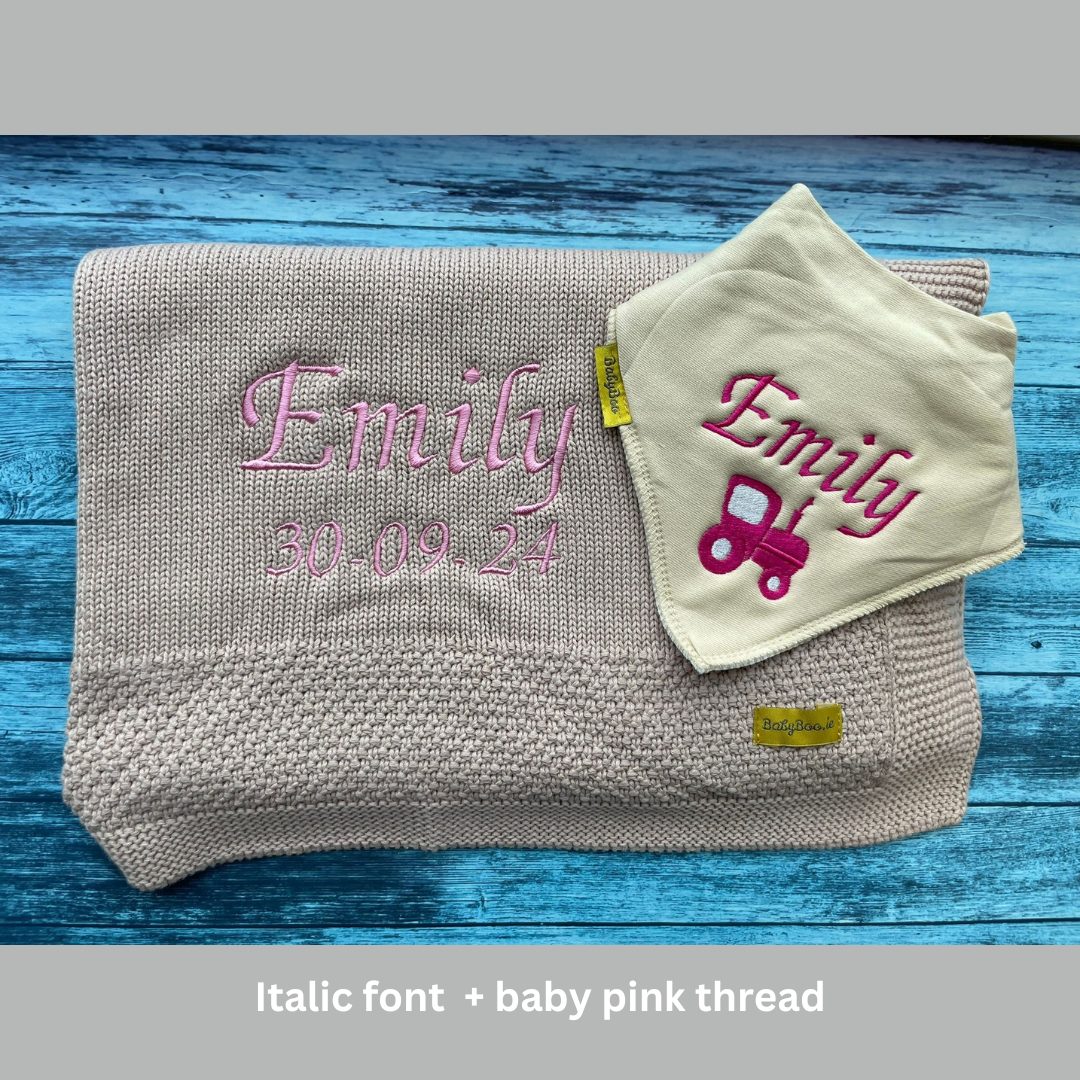 Organic cotton beautiful biscuit (Pink Beige) BlankieBoo - Image 13