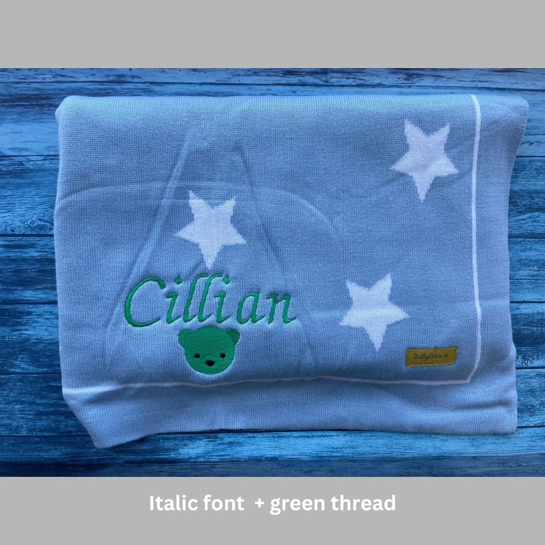 Organic cotton blue stars BlankieBoo - Image 11