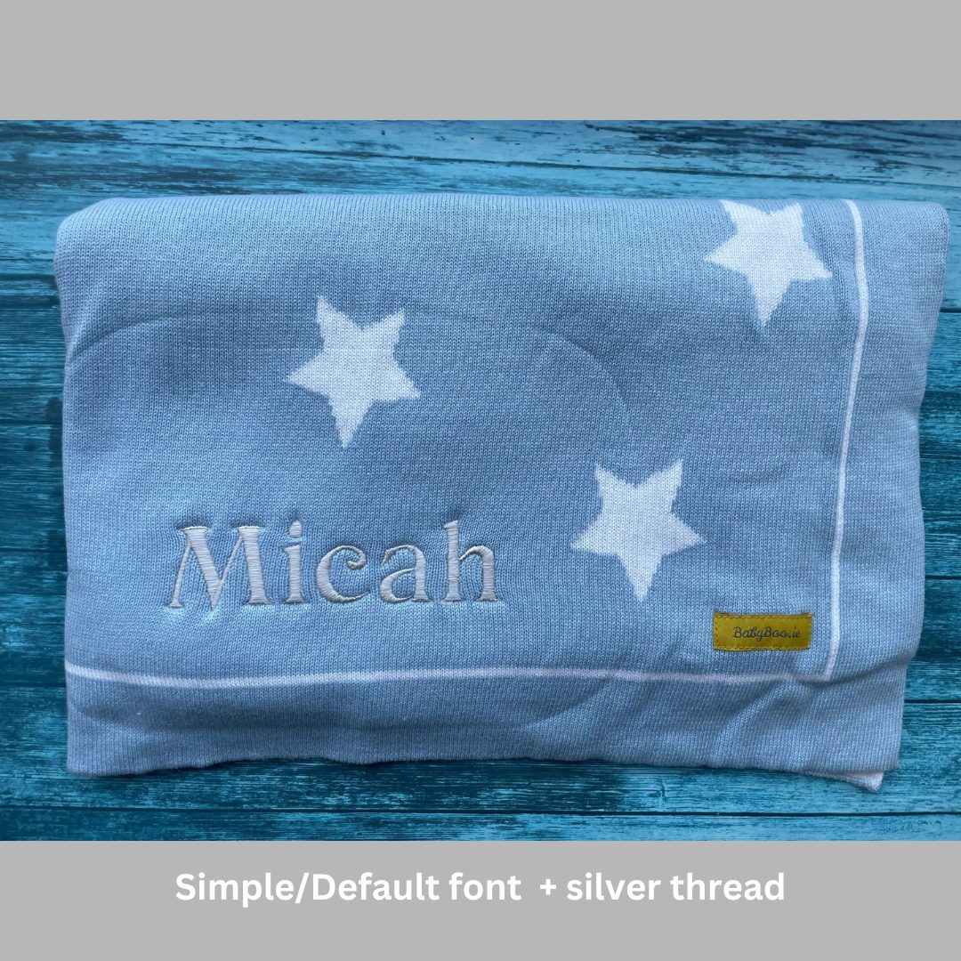 Organic cotton blue stars BlankieBoo - Image 13