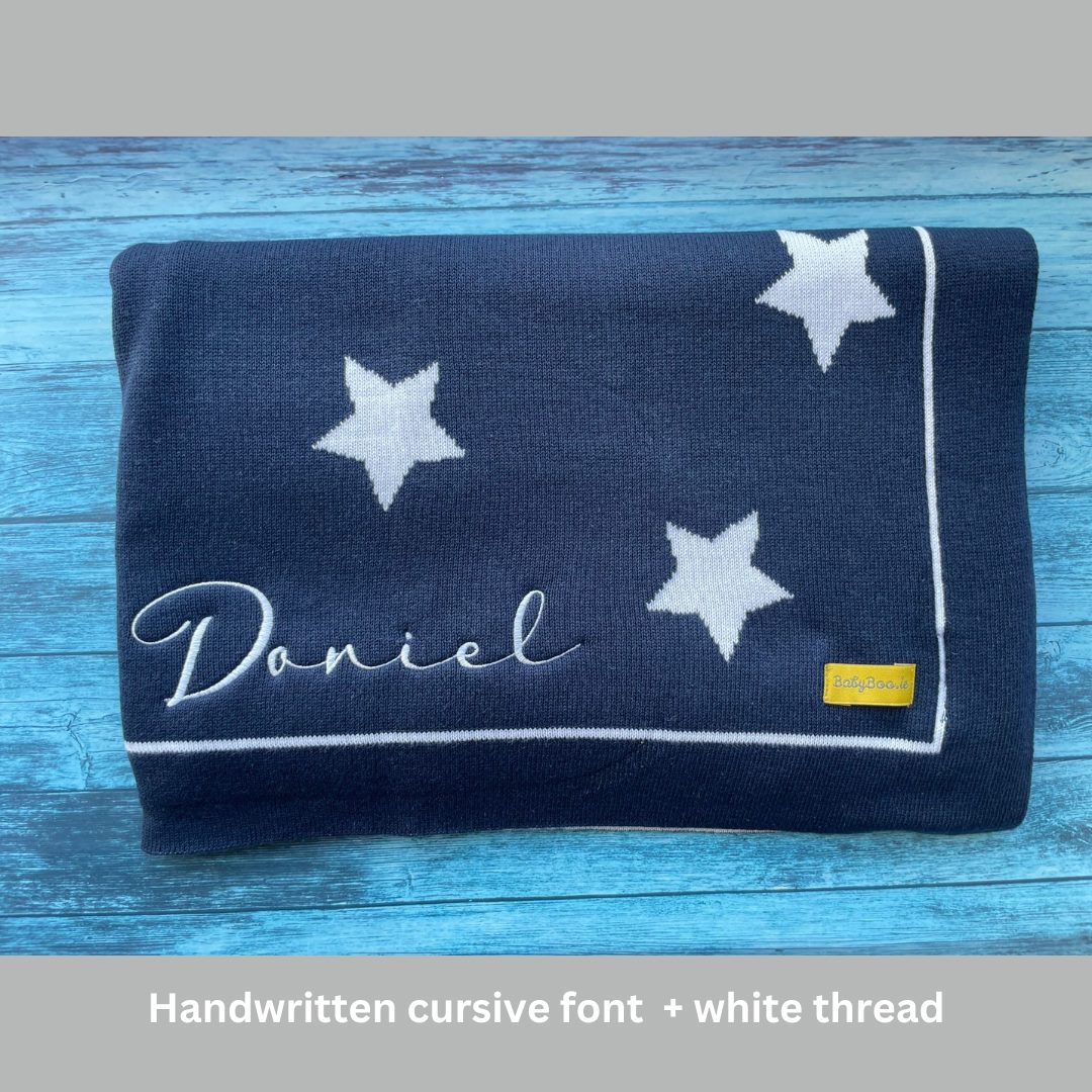 Organic cotton navy stars BlankieBoo - Image 14