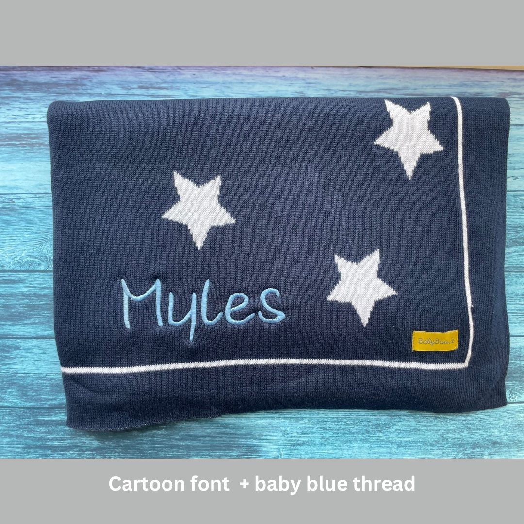 Organic cotton navy stars BlankieBoo - Image 15