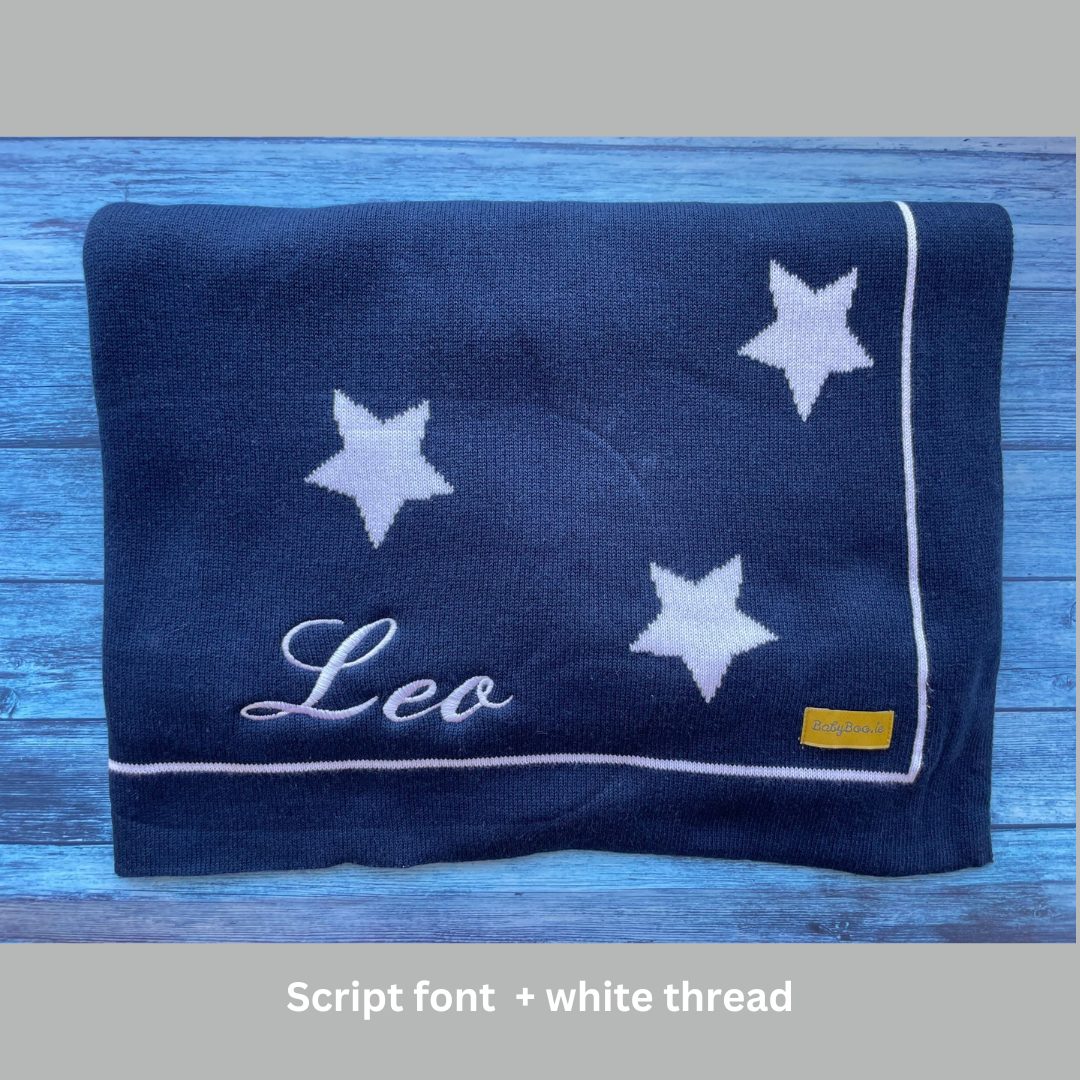 Organic cotton navy stars BlankieBoo - Image 17