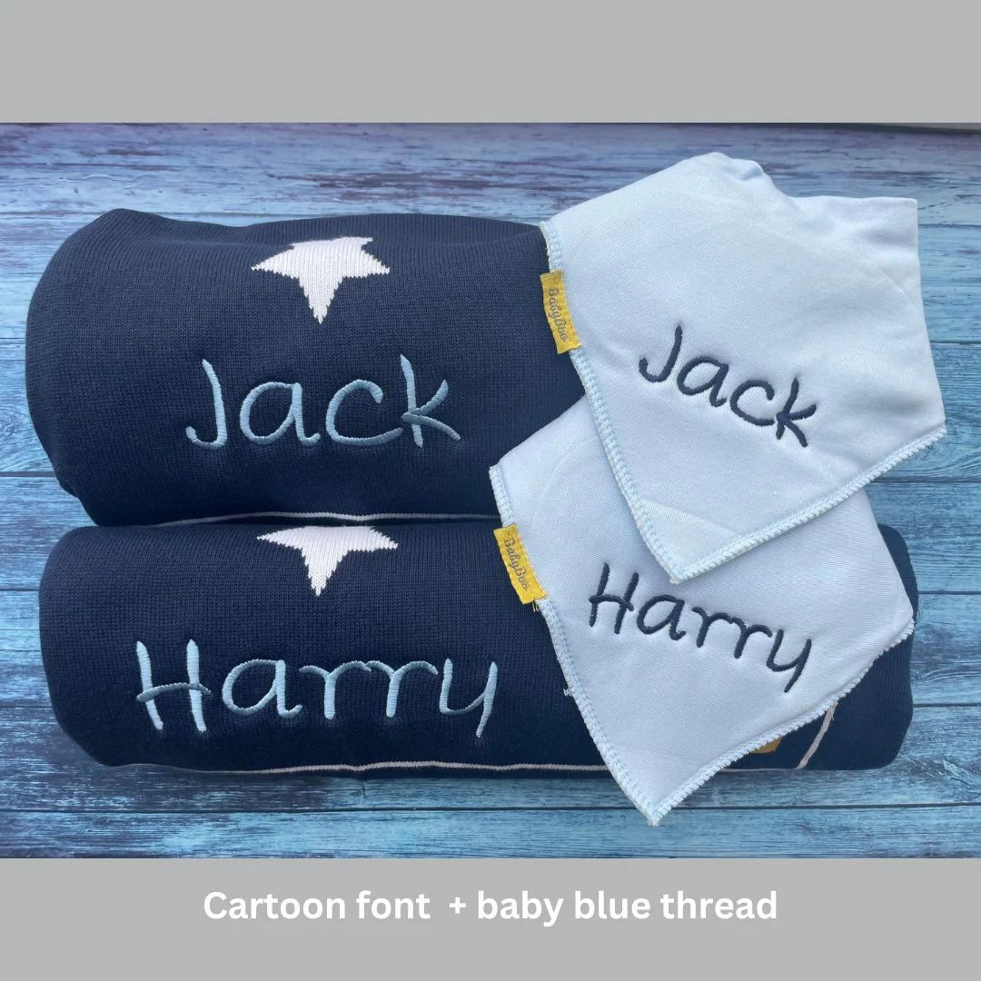 Organic cotton navy stars BlankieBoo - Image 18