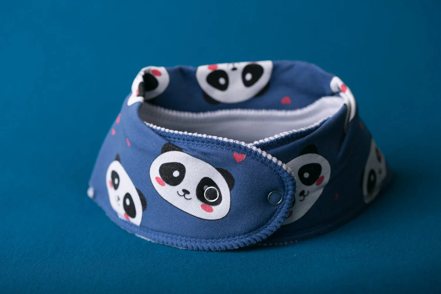 Panda love organic cotton DribbleBoo bandana bib - Image 4