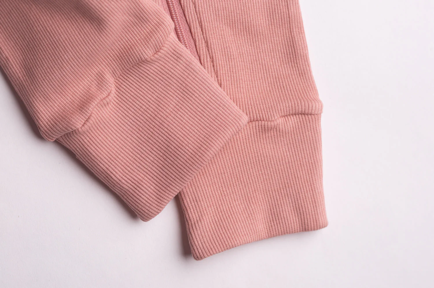Rose ribbed organic cotton ZippyBoo suit - Image 4