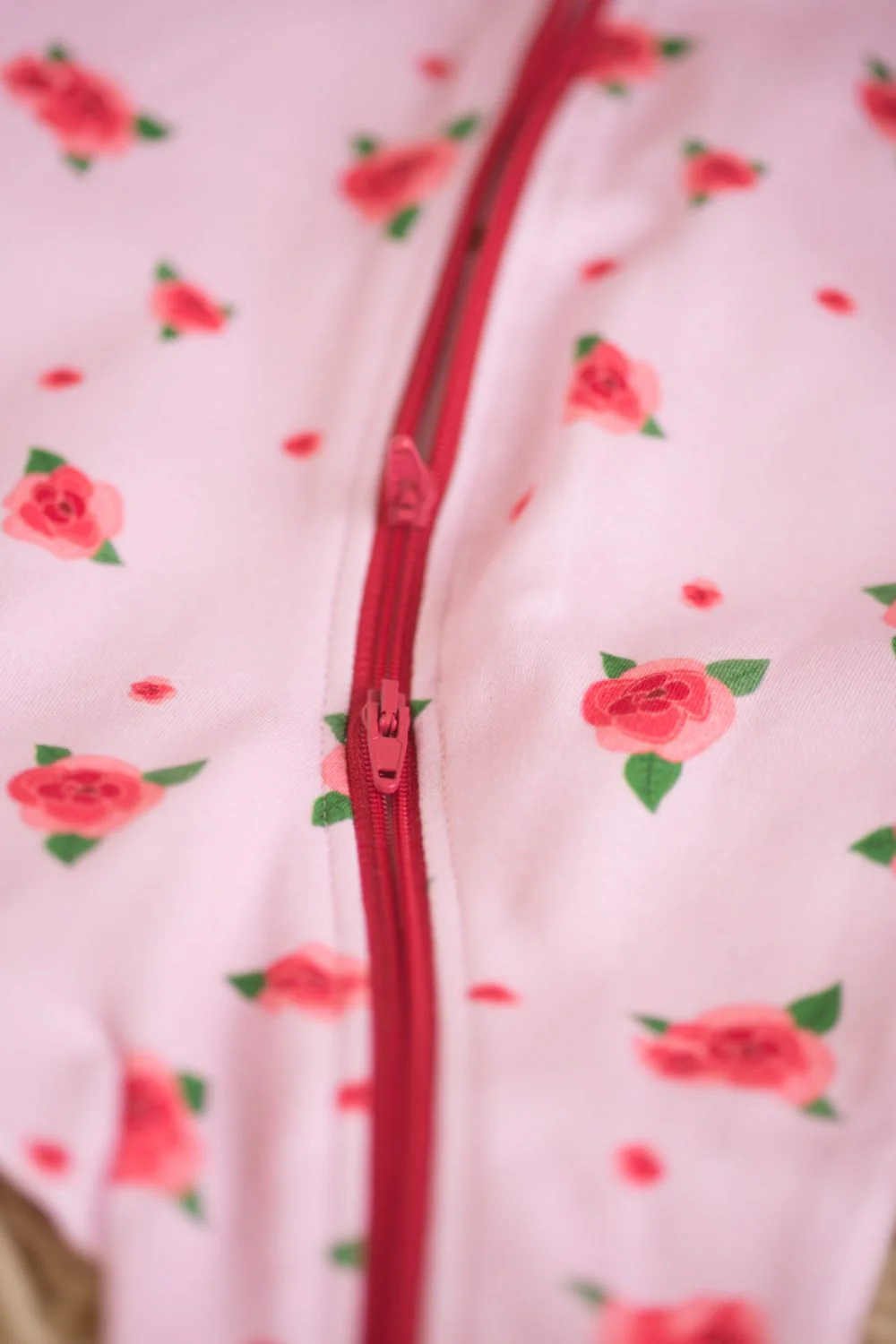 Roses organic cotton ZippyBoo suit - Image 3